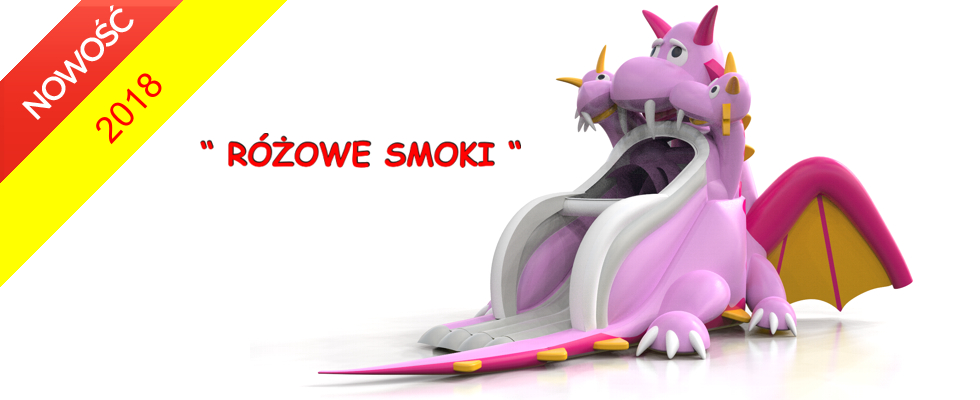 Dmuchańce Różowe smoki